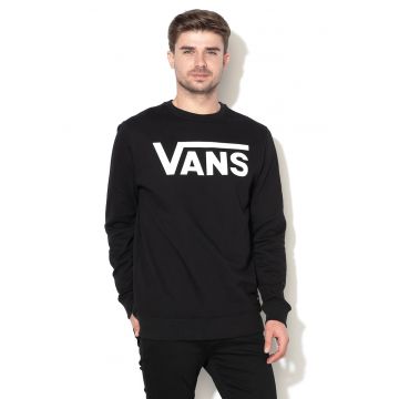 Bluza sport cu imprimeu logo supradimensionat si captuseala din fleece - Alb/Negru
