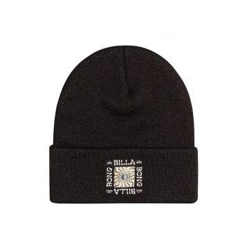 Caciula tricotata fin cu logo brodat Theme - Negru