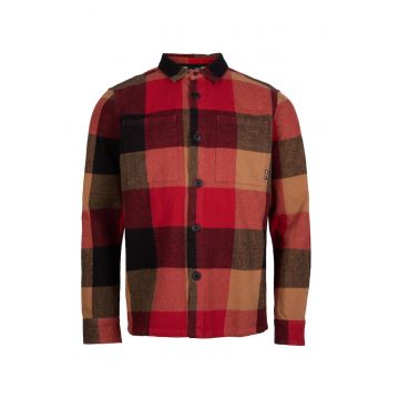 Camasa barbateasca  flanel - rosie - 100% bumbac -
