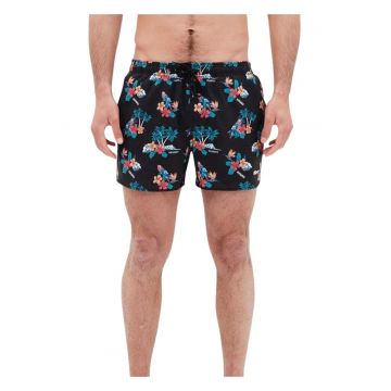 Costum de baie barbati  pantaloni scurti - elastic - negru - poliester-bumbac-spandex