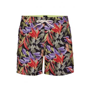 Costum de baie barbati  uscare rapida - multicolor - poliester si elastan