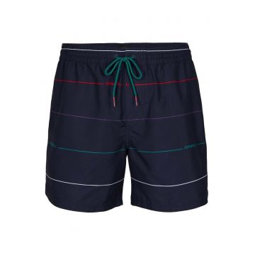 Costum de baie barbati  uscare rapida - talie elastica - negru - poliester reciclat -