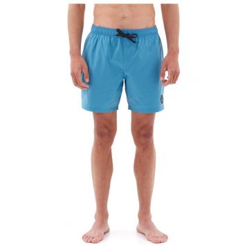 Costum de baie scurt pentru barbati -  elastic - uscare rapida - protectie UV - poliester - albastru