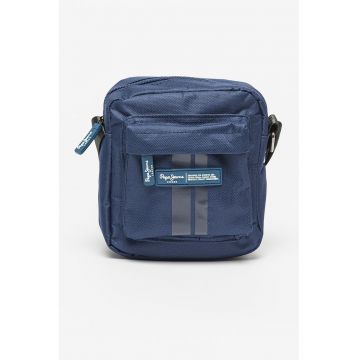 Geanta crossbody cu logo - Albastru inchis