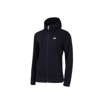 Hanorac sport  material moale si elastic - bumbac si poliester - Negru
