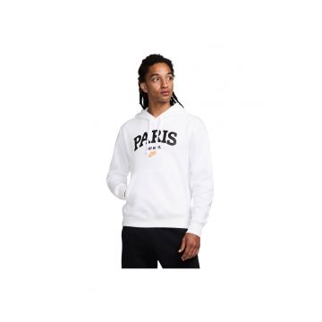 Hanorac  Sportswear City pentru barbati - alb - bumbac - croiala confortabila - gluga integrata