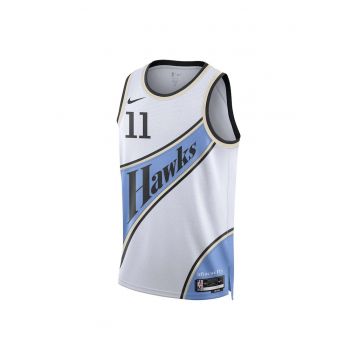 Maiou sport barbatesc  Atlanta Hawks 2024/25 City Edition - alb-albastru - poliester - tehnologie Dri-FIT -