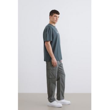 Pantaloni cargo lejeri cu snur de ajustare - Verde sparanghel