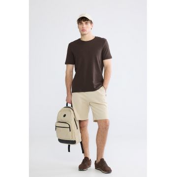 Pantaloni de trening cu buzunare cu fermoar - Bej