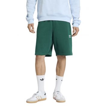 Pantaloni de trening scurti de bumbac Essentials Trefoil - Verde englez