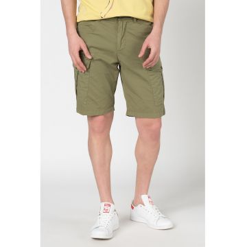 Pantaloni scurti cargo regular fit cu snur Expedit - Kaki