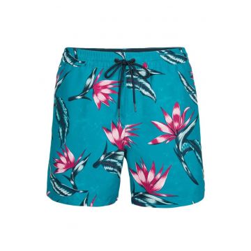 Pantaloni scurti  costume de baie - albastru - material cu uscare rapida - lenjerie interioara din plasa