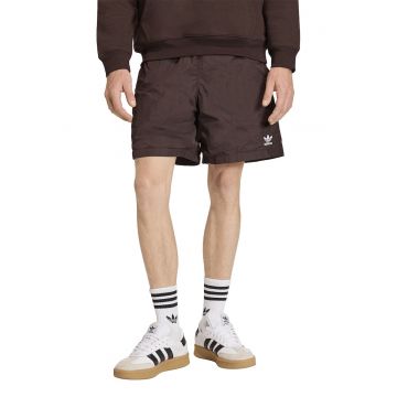 Pantaloni scurti cu buzunare laterale Trefoil Essentials - Maro inchis