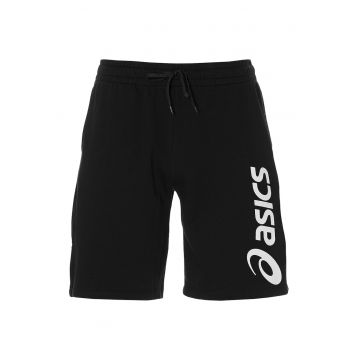 Pantaloni scurti cu snururi de ajustare si logo pentru antrenament - Negru