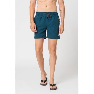 Pantaloni scurti de baie cu logo All Day Heritage - Albastru petrol