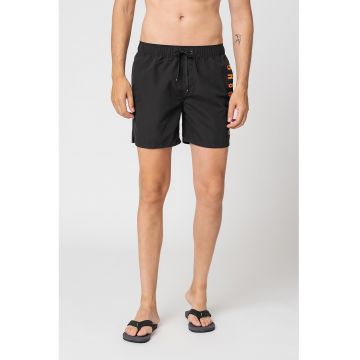 Pantaloni scurti de baie cu logo All Day Heritage - Negru