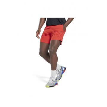 Pantaloni scurti sport barbati  poliester/elastan - rosu -