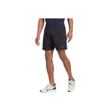 Pantaloni scurti sport  de alergare - negru - poliester -