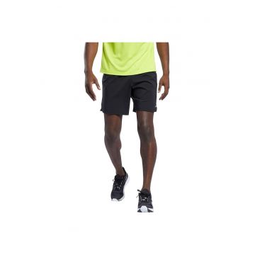 Pantaloni sport  scurti - reflectorizanti - negru - poliester reciclabil -