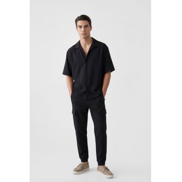 Pantaloni sport uni cargo - Negru