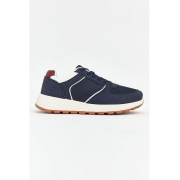 Pantofi sport low-cut - Alb/Bleumarin