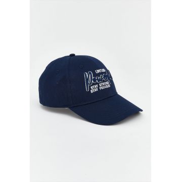 Sapca baseball cu imprimeu text - Bleumarin