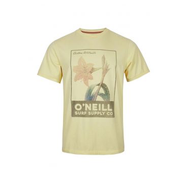 Tricou barbati  croiala lejera - decolteu rotund - galben - bumbac -