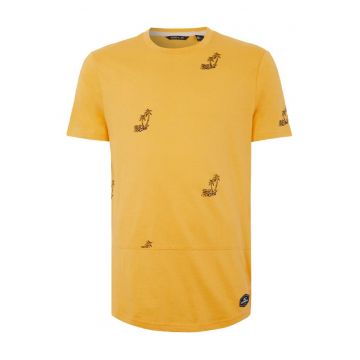 Tricou barbati  galben - bumbac - maneca scurta -
