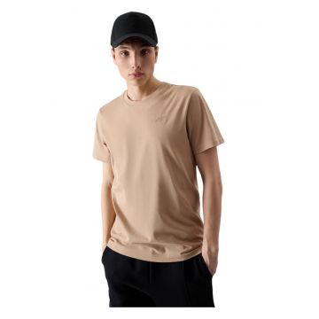Tricou barbati  maneca scurta - bej - material bumbac