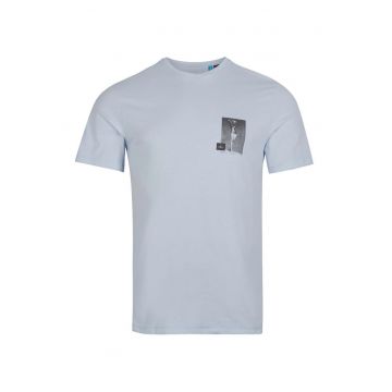 Tricou barbati  regular fit - decolteu rotund - bumbac organic - albastru