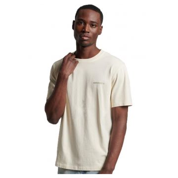 Tricou barbati Superdry - model Code Essential Overdyed - bej - material bumbac -