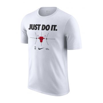 Tricou cambrat pentru baschet Chicago Bulls - Alb optic