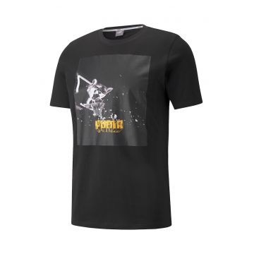 Tricou cu imprimeu logo pentru baseball Qualifier - Alb fildes