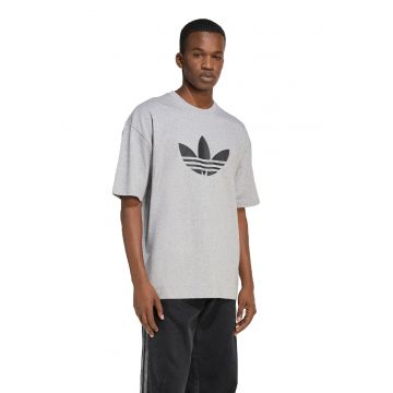 Tricou cu imprimeu logo Tirefoil - Negru stins/Gri carbune