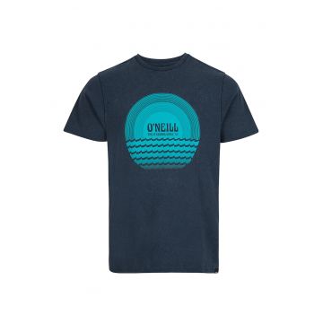 Tricou de bumbac cu imprimeu logo Solar Utility - Bleumarin