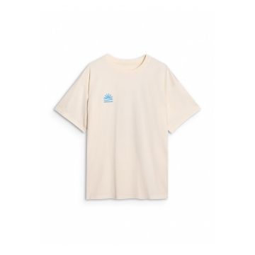 Tricou Oversize Barbati  100% Bumbac - Alb Ecru - SS25 - Alb