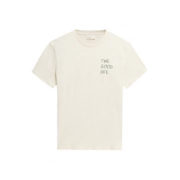 Tricou  pentru barbati - maneca scurta - decolteu rotund - bumbac - Bej deschis