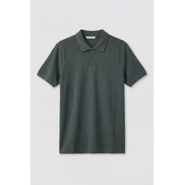 Tricou polo cu model uni - Verde inchis