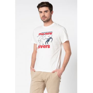 Tricou regular fit Brent - Alb murdar