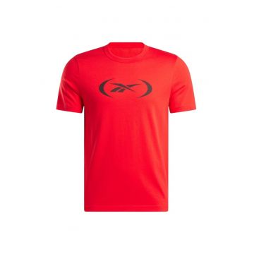 Tricou sport  barbati - rosu - bumbac - maneca scurta