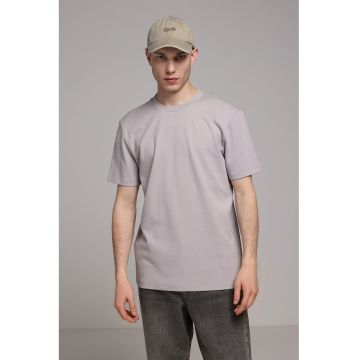 Tricou uni de bumbac - Liliac prafuit