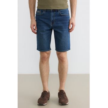 Blugi scurti cu croiala regular-fit - Albastru inchis