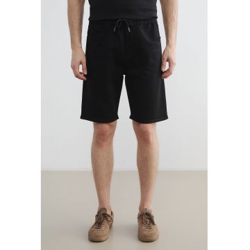 Blugi scurti cu snur - Negru stins