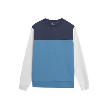 Bluza barbati  model 4FSS23TSWSM226 - alb/albastru - bumbac