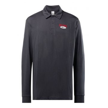 Bluza polo barbati  croiala lejera - guler cu doi nasturi - 100% bumbac negru