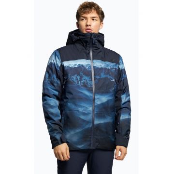 Geaca de ski pentru barbati -  Poliester - Bleumarin - Albastru - Alb - Alb/Albastru/Bleumarin