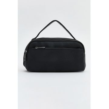 Geanta crossbody de piele ecologica - Negru