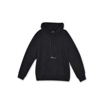 Hanorac barbat BDTK - captuseala fleece - snururi reglabile - imprimeu - bumbac/poliester - negru