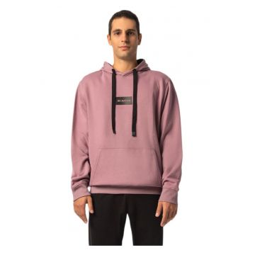 Hanorac barbat  croiala regulata - gluga cu snur - buzunar tip cangur - roz - 60% bumbac - 40% poliester -