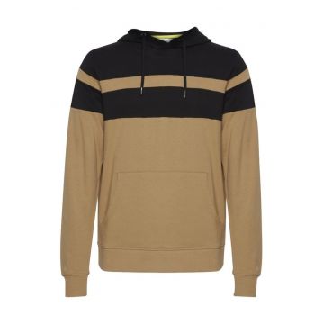 Hanorac barbatesc  model 21104579 - bumbac/poliester - negru/maro -